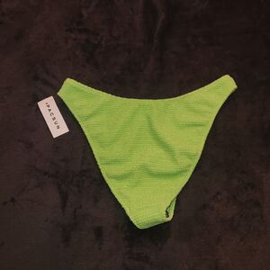 LA Hearts by PacSun Green Riviera Scrunch High Cut Bikini Bottom Size LARGE